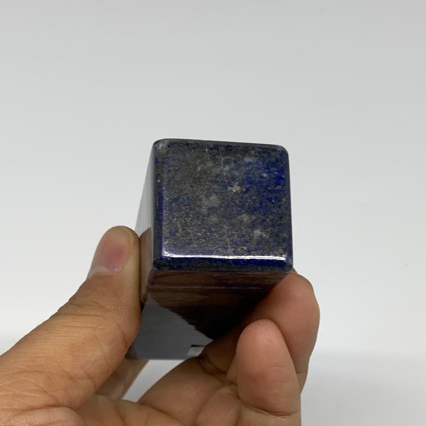 229g, 4.2"x1.2"x1.2", Natural Lapis Lazuli Tower Point Obelisk Afghanistan,B3051