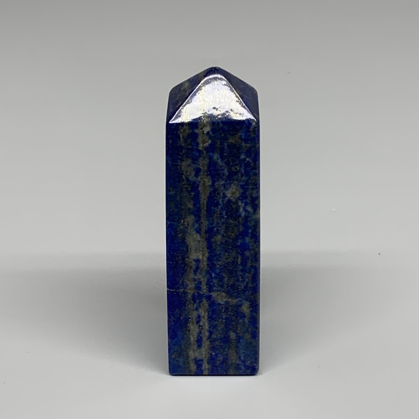 250.9g, 4.1"x1.3"x1.2", Natural Lapis Lazuli Tower Point Obelisk Afghanistan,B30