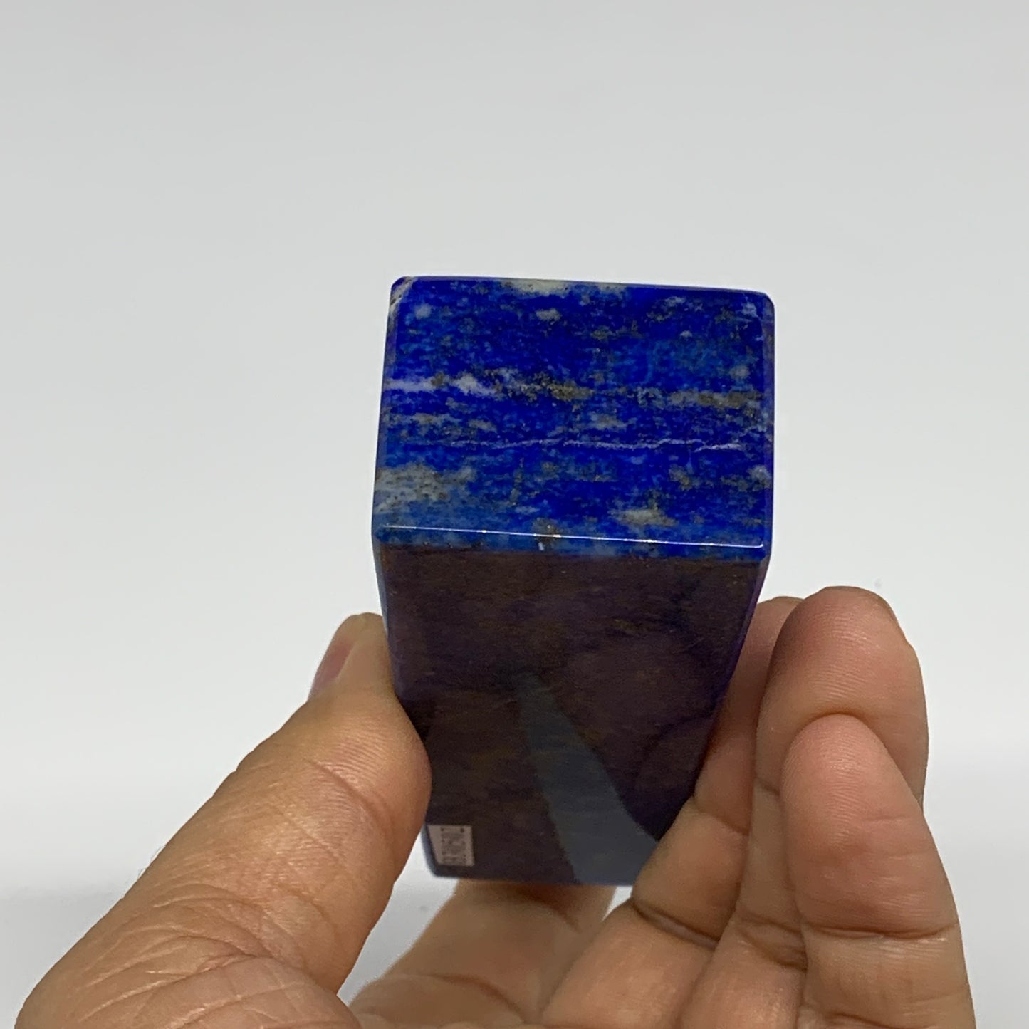 230.1g, 3.9"x1.4"x1.1", Natural Lapis Lazuli Tower Point Obelisk Afghanistan,B30