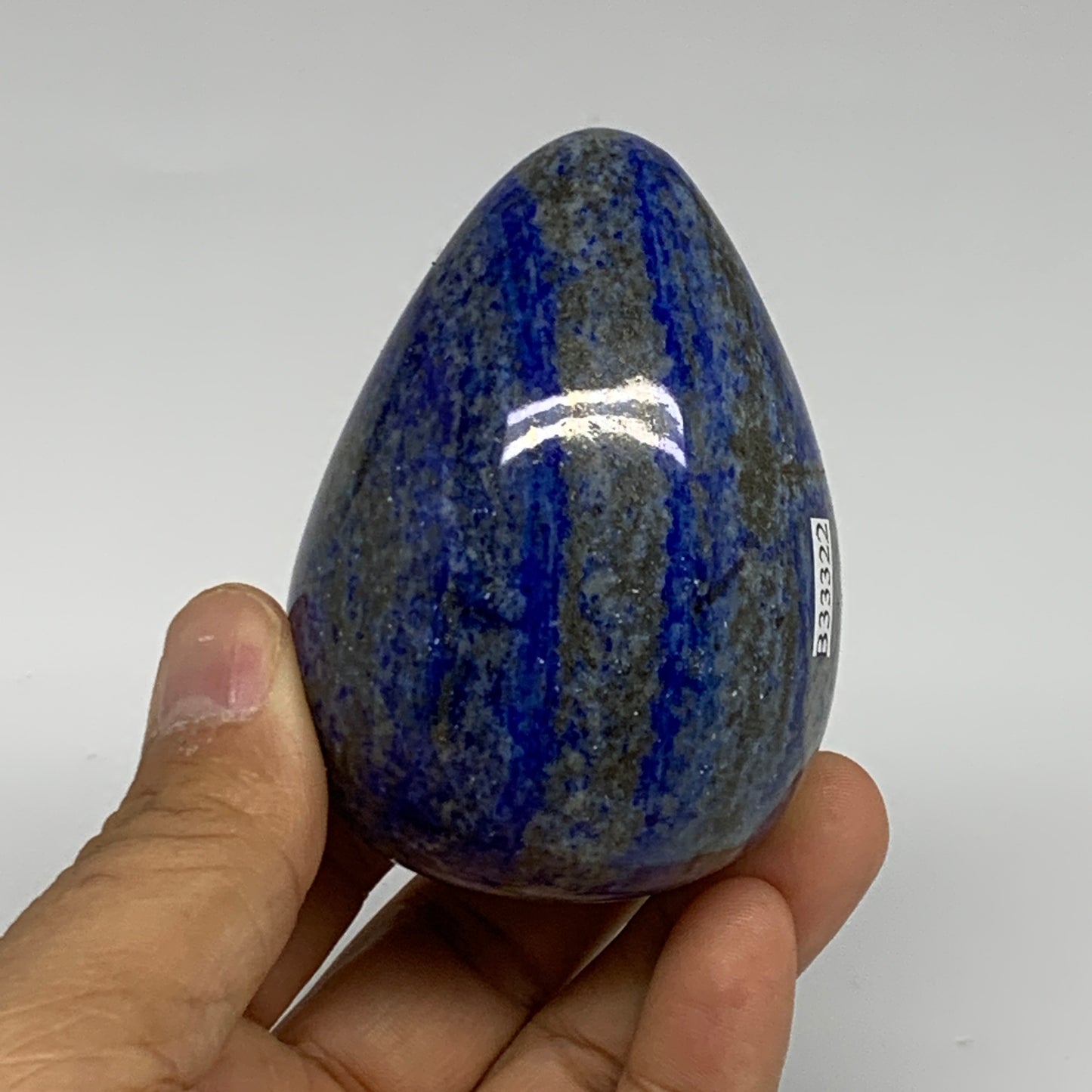 301.5g, 2.8"x2", Natural Lapis Lazuli Egg Polished @Afghanistan, B33322