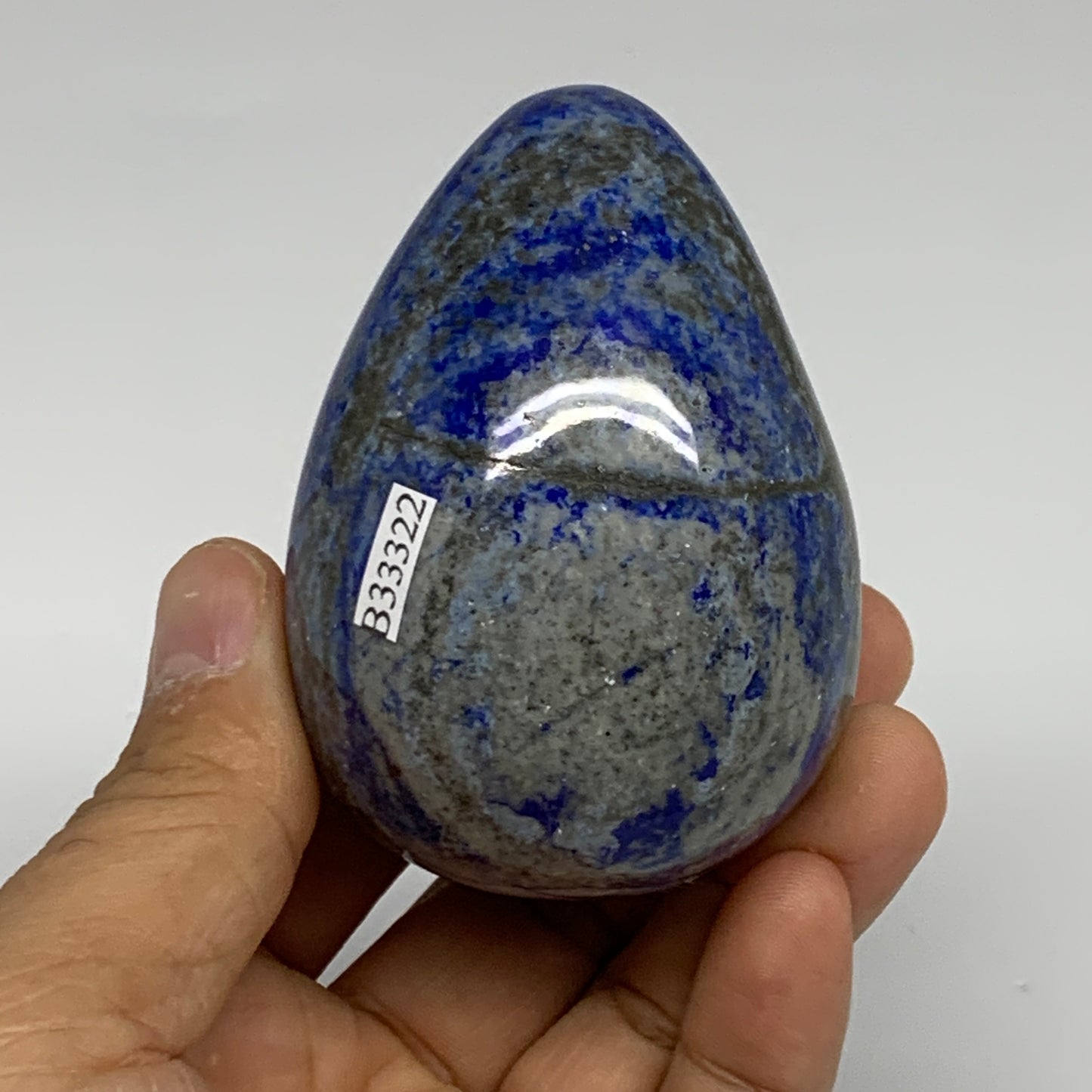 301.5g, 2.8"x2", Natural Lapis Lazuli Egg Polished @Afghanistan, B33322