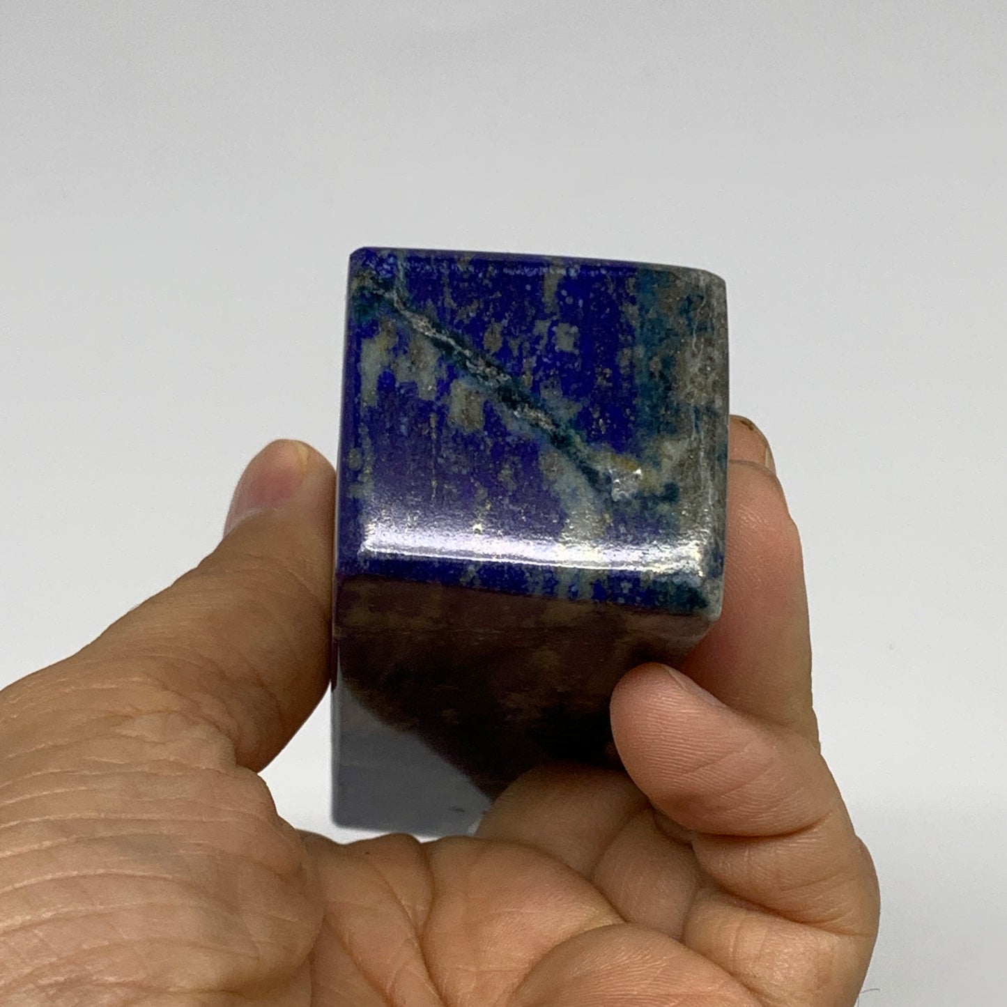 324.1g, 5"x1.4"x1.3", Natural Lapis Lazuli Tower Point Obelisk Afghanistan,B3050