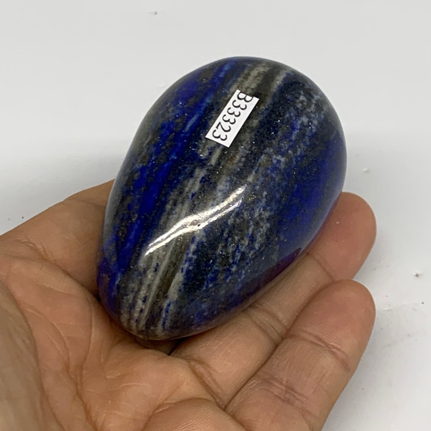 181g, 2.5"x1.6", Natural Lapis Lazuli Egg Polished @Afghanistan, B33323