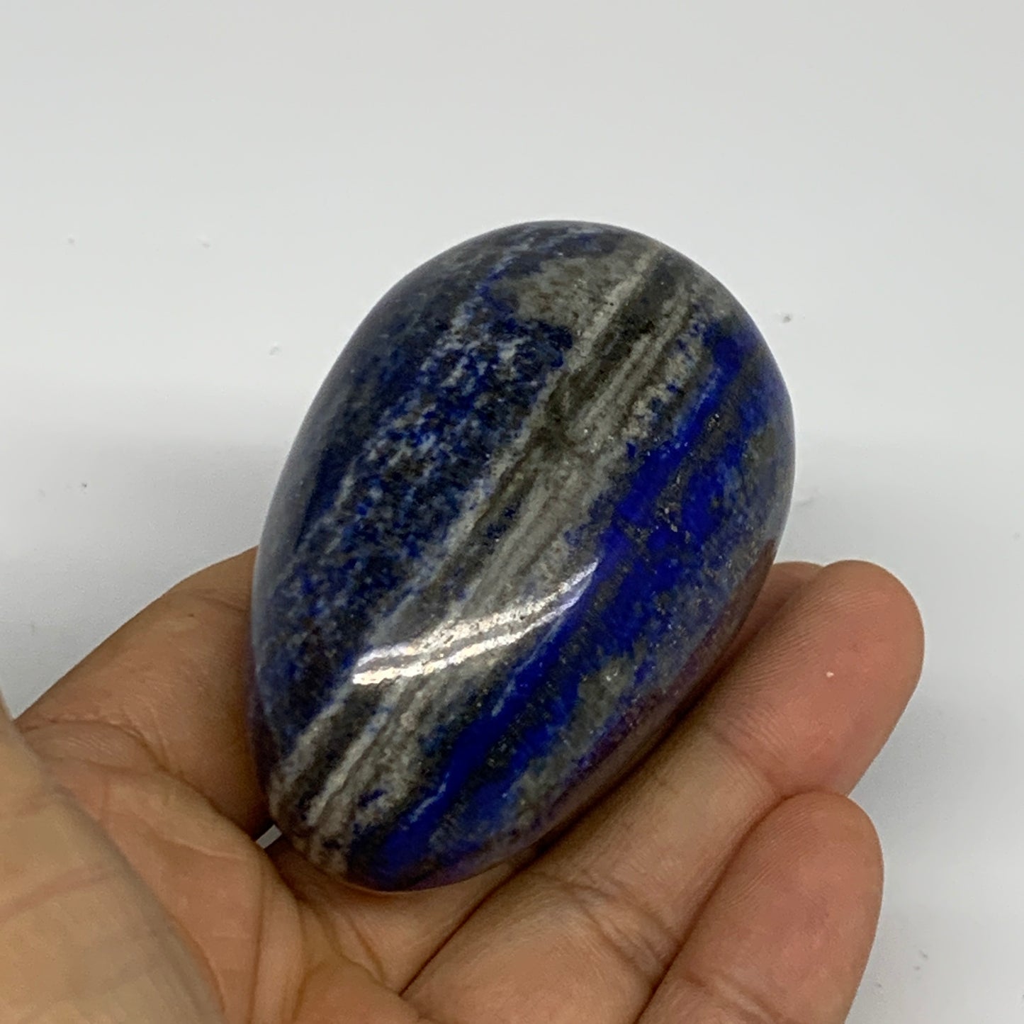 181g, 2.5"x1.6", Natural Lapis Lazuli Egg Polished @Afghanistan, B33323