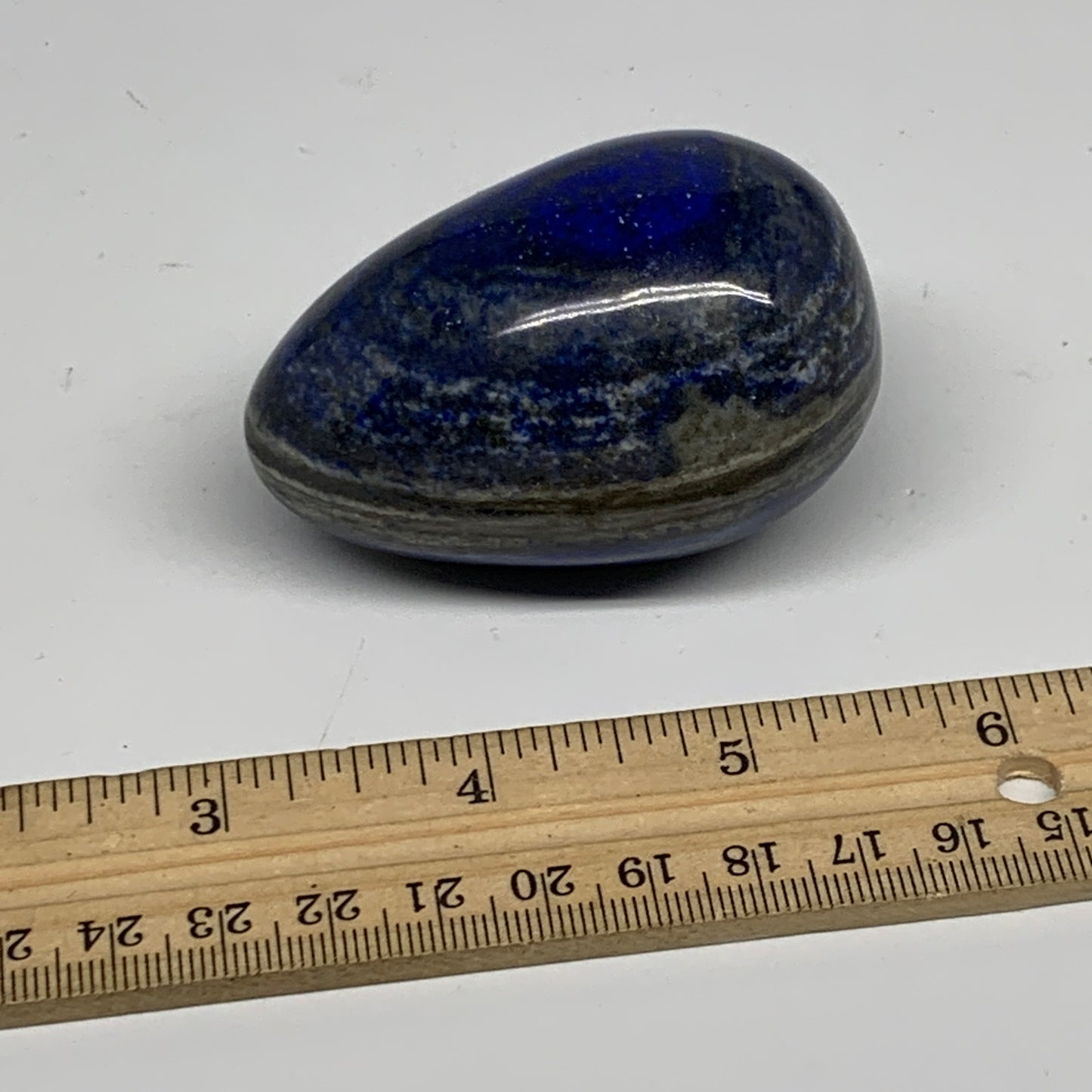 181g, 2.5"x1.6", Natural Lapis Lazuli Egg Polished @Afghanistan, B33323