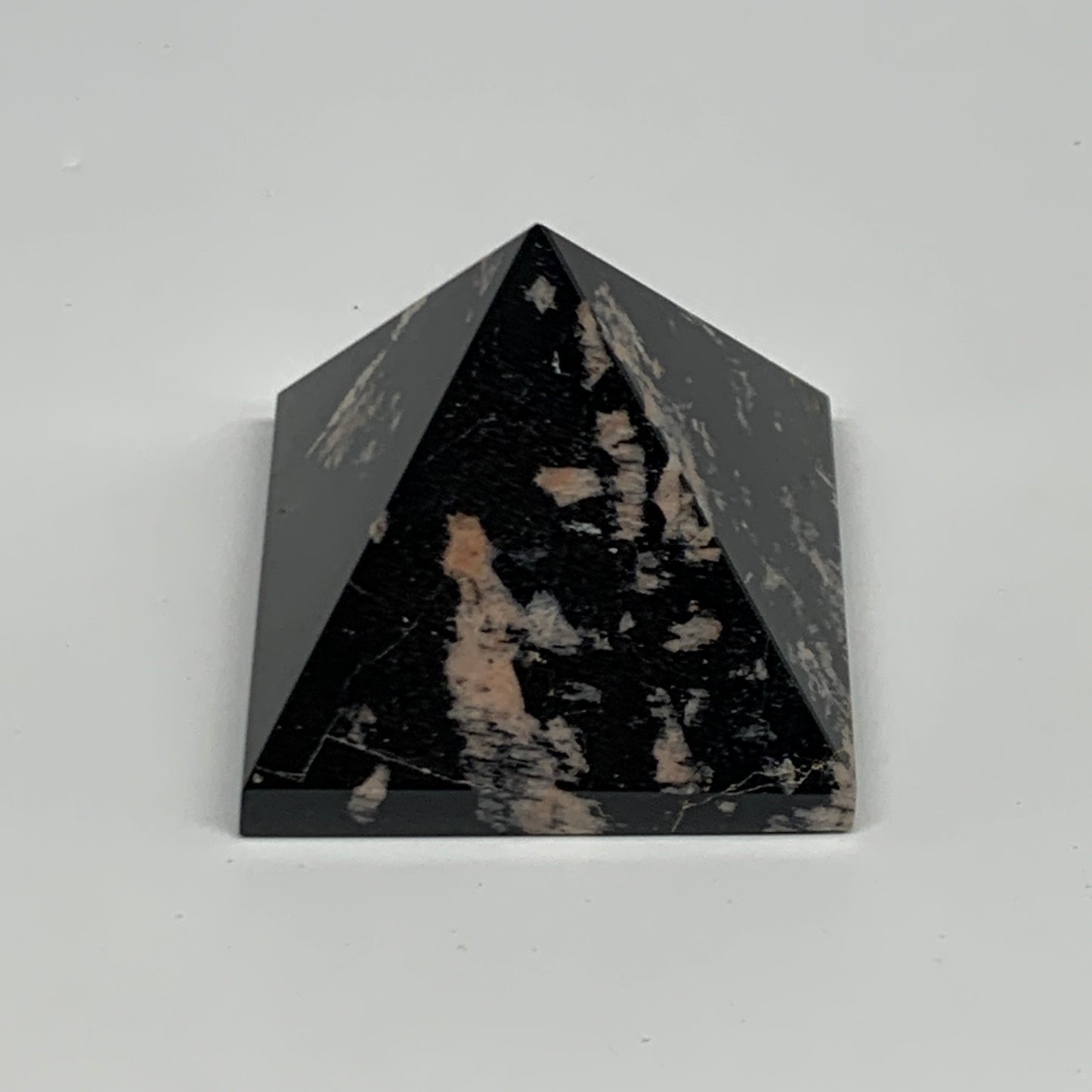 150g, 1.8"x2.1", Black Tourmaline Pyramid Gemstone,Healing Crystal, B29783