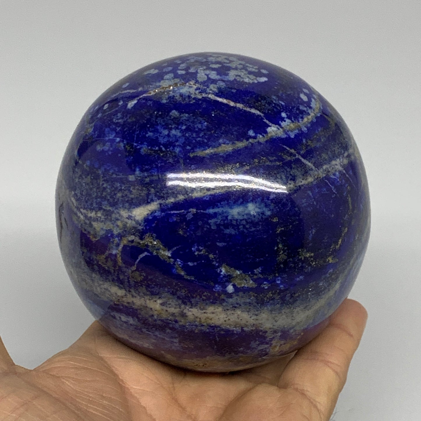 2.5 lbs, 3.4" (87mm), Lapis Lazuli Sphere Ball Gemstone @Afghanistan, B33329