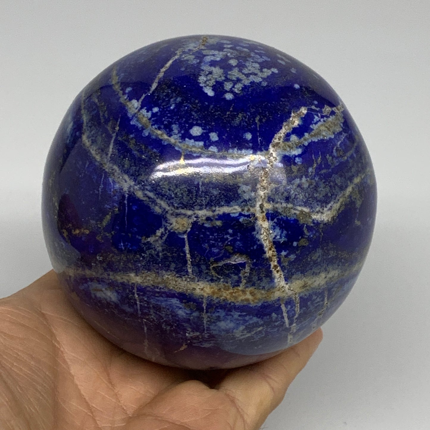 2.5 lbs, 3.4" (87mm), Lapis Lazuli Sphere Ball Gemstone @Afghanistan, B33329