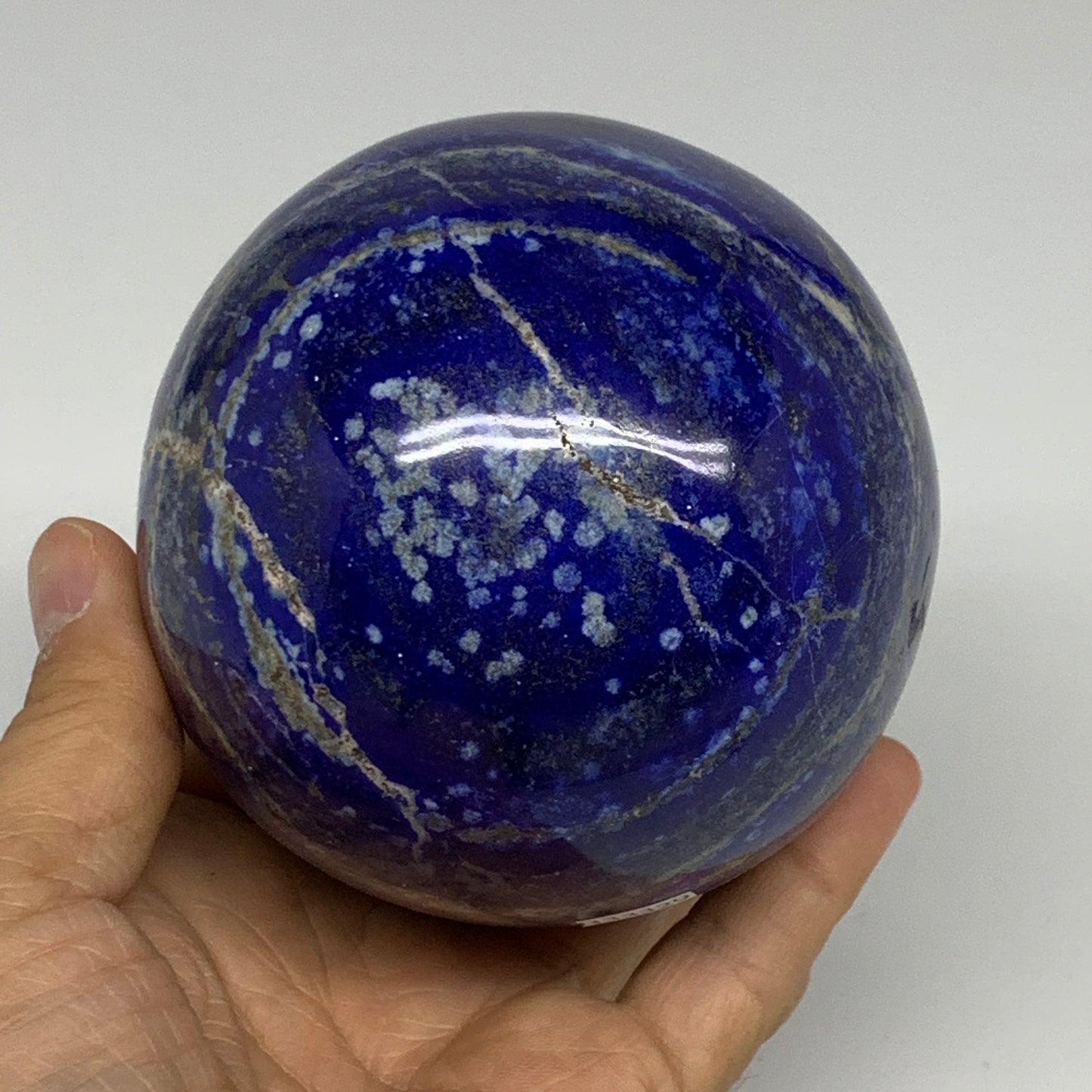 2.5 lbs, 3.4" (87mm), Lapis Lazuli Sphere Ball Gemstone @Afghanistan, B33329