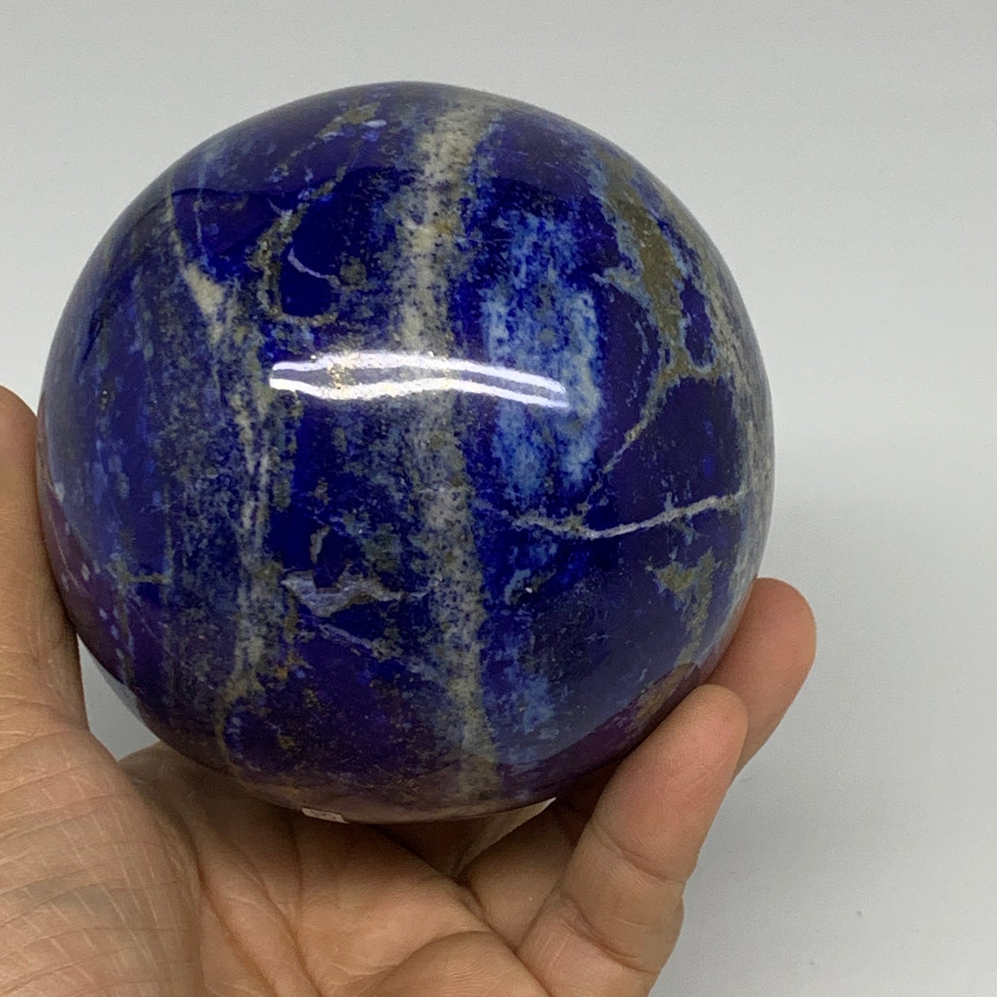 2.5 lbs, 3.4" (87mm), Lapis Lazuli Sphere Ball Gemstone @Afghanistan, B33329