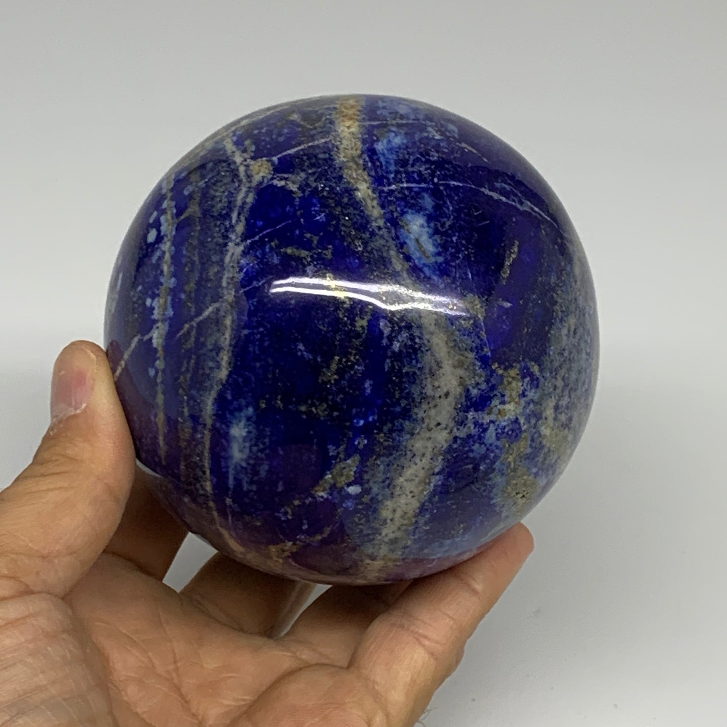 2.5 lbs, 3.4" (87mm), Lapis Lazuli Sphere Ball Gemstone @Afghanistan, B33329