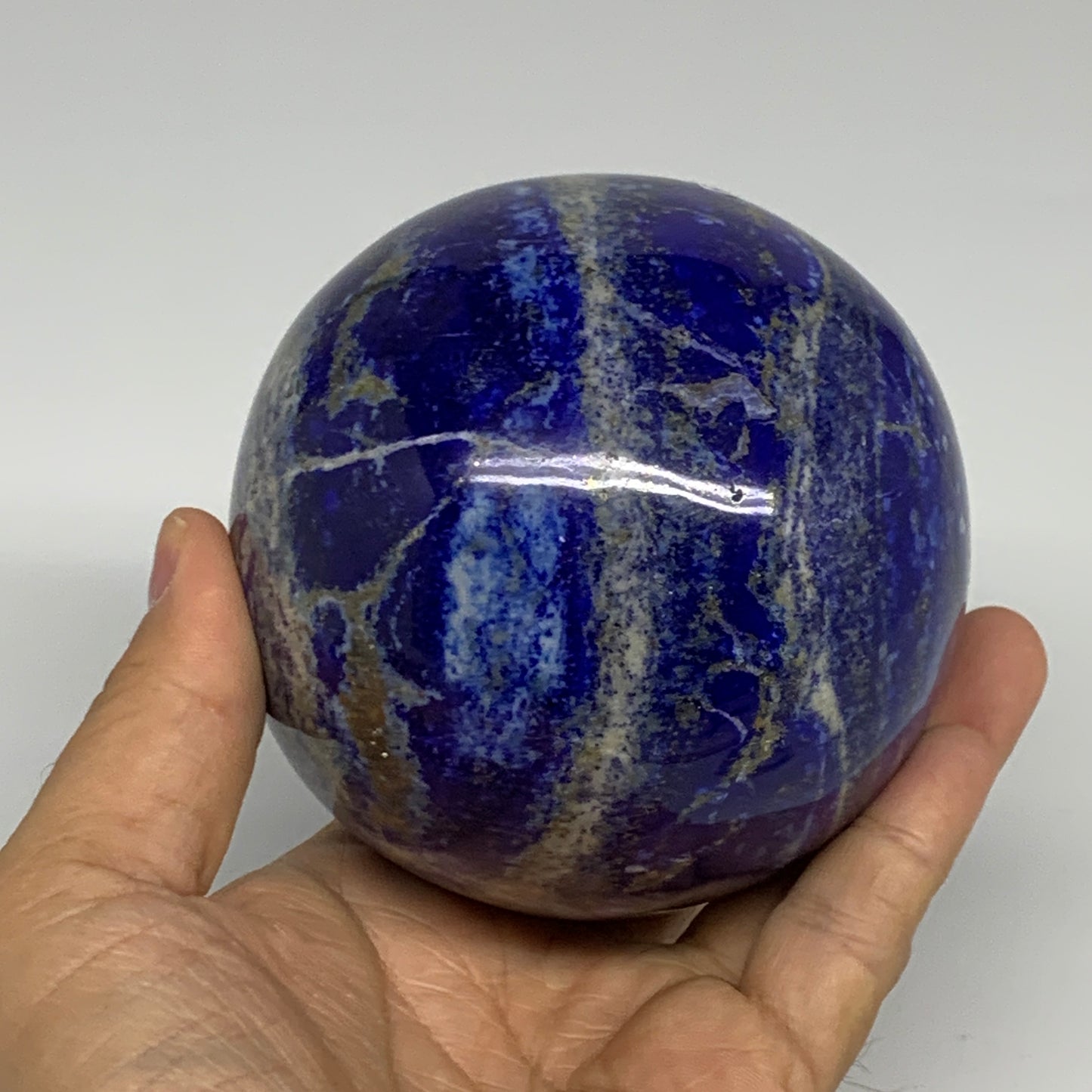 2.5 lbs, 3.4" (87mm), Lapis Lazuli Sphere Ball Gemstone @Afghanistan, B33329