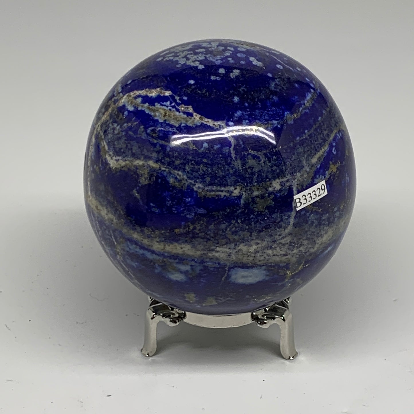 2.5 lbs, 3.4" (87mm), Lapis Lazuli Sphere Ball Gemstone @Afghanistan, B33329