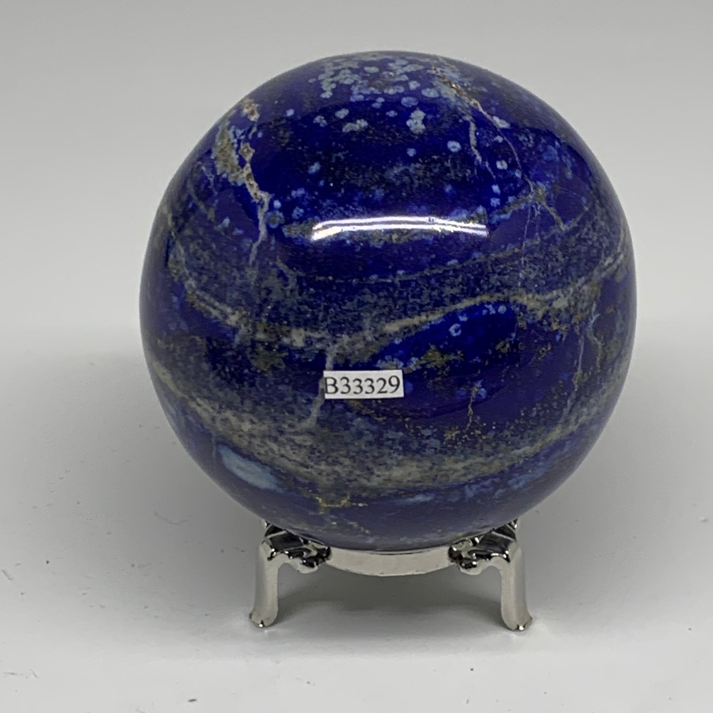 2.5 lbs, 3.4" (87mm), Lapis Lazuli Sphere Ball Gemstone @Afghanistan, B33329