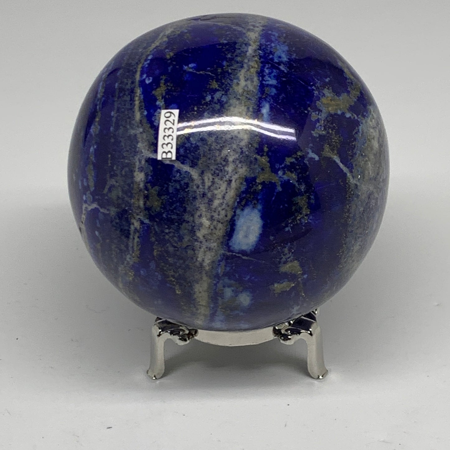 2.5 lbs, 3.4" (87mm), Lapis Lazuli Sphere Ball Gemstone @Afghanistan, B33329