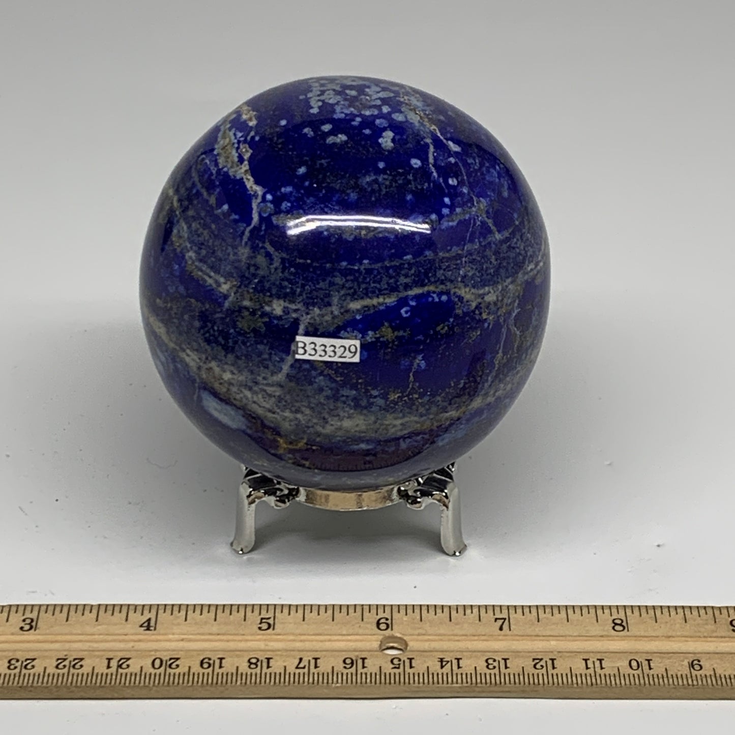 2.5 lbs, 3.4" (87mm), Lapis Lazuli Sphere Ball Gemstone @Afghanistan, B33329