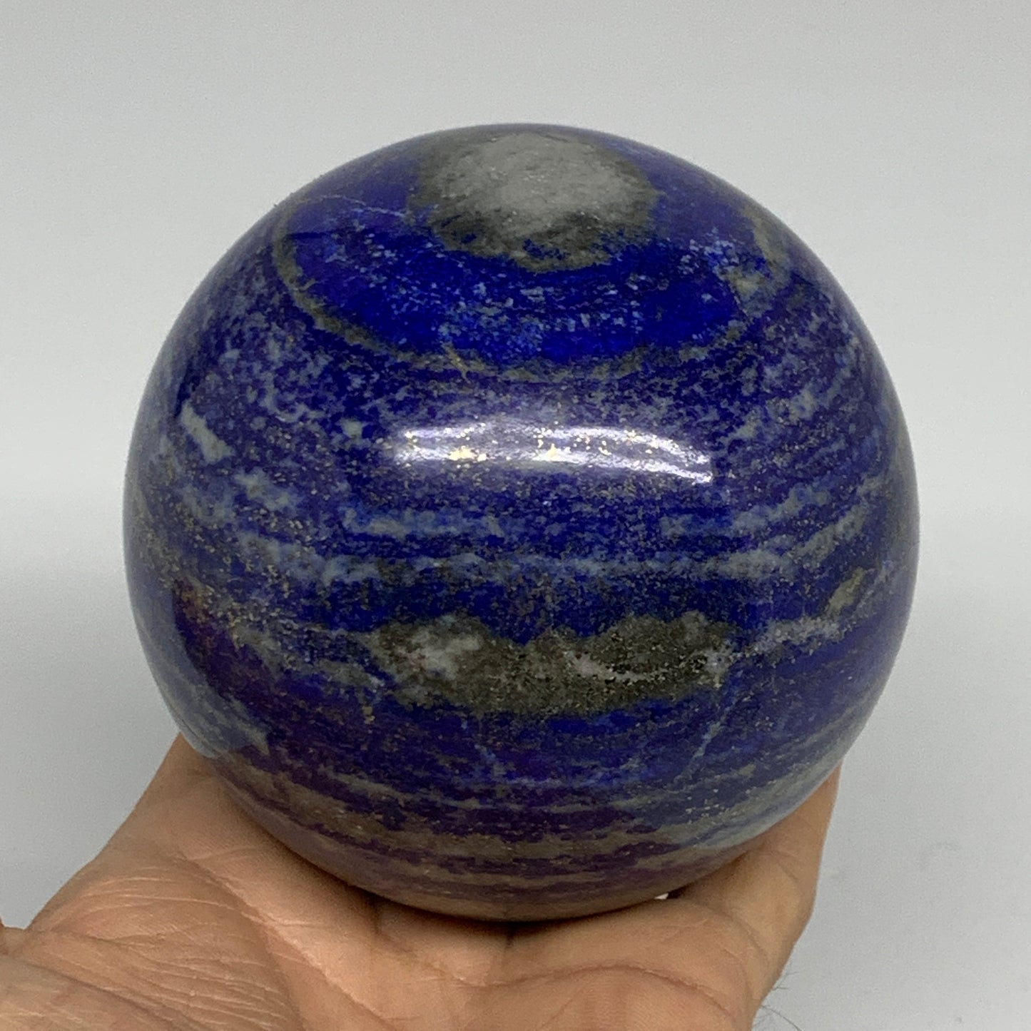 2.55 lbs, 3.5" (89mm), Lapis Lazuli Sphere Ball Gemstone @Afghanistan, B33330