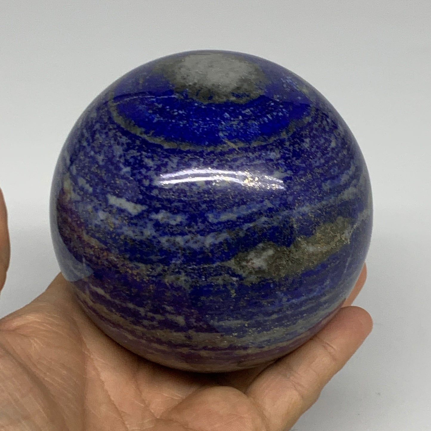 2.55 lbs, 3.5" (89mm), Lapis Lazuli Sphere Ball Gemstone @Afghanistan, B33330