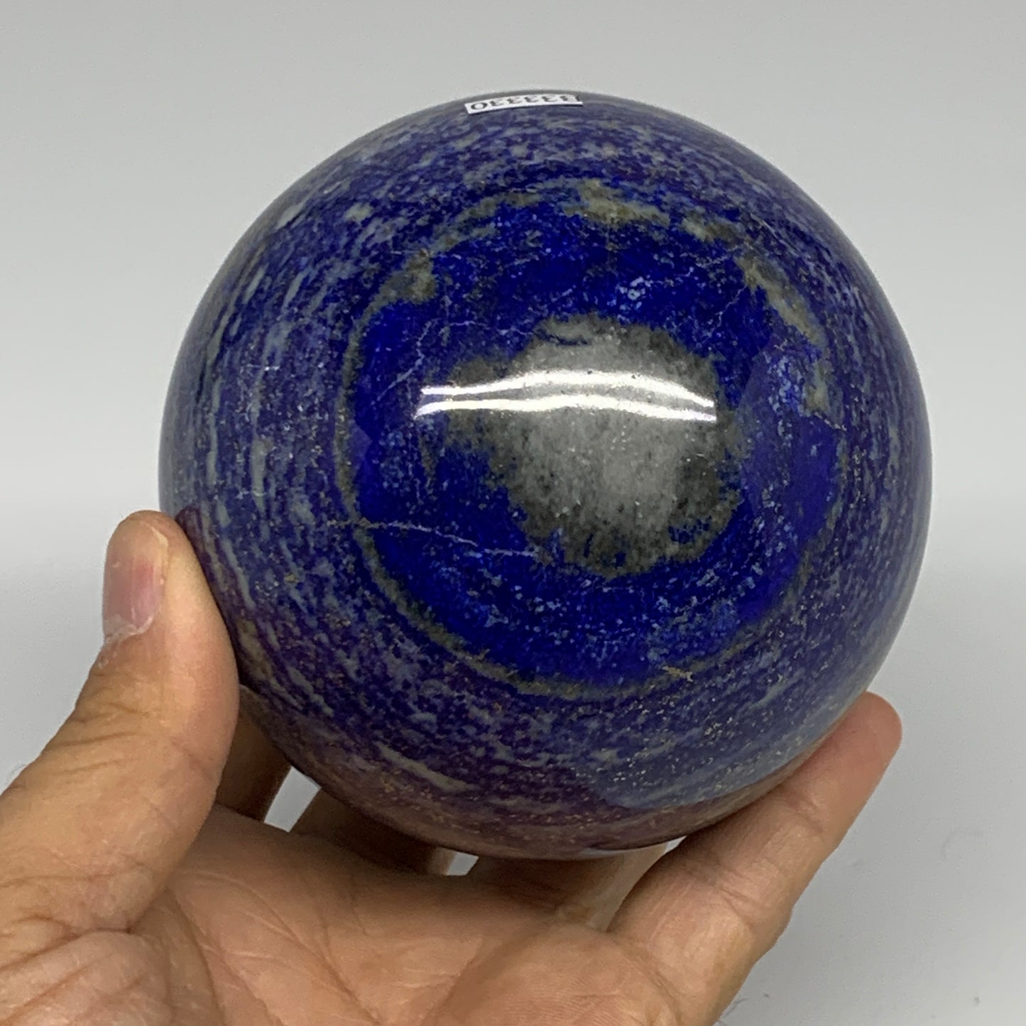 2.55 lbs, 3.5" (89mm), Lapis Lazuli Sphere Ball Gemstone @Afghanistan, B33330