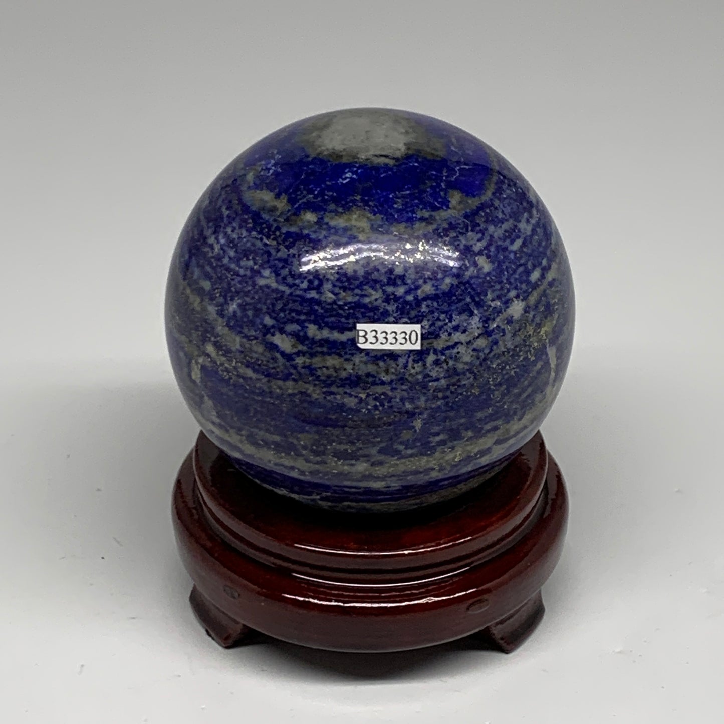 2.55 lbs, 3.5" (89mm), Lapis Lazuli Sphere Ball Gemstone @Afghanistan, B33330