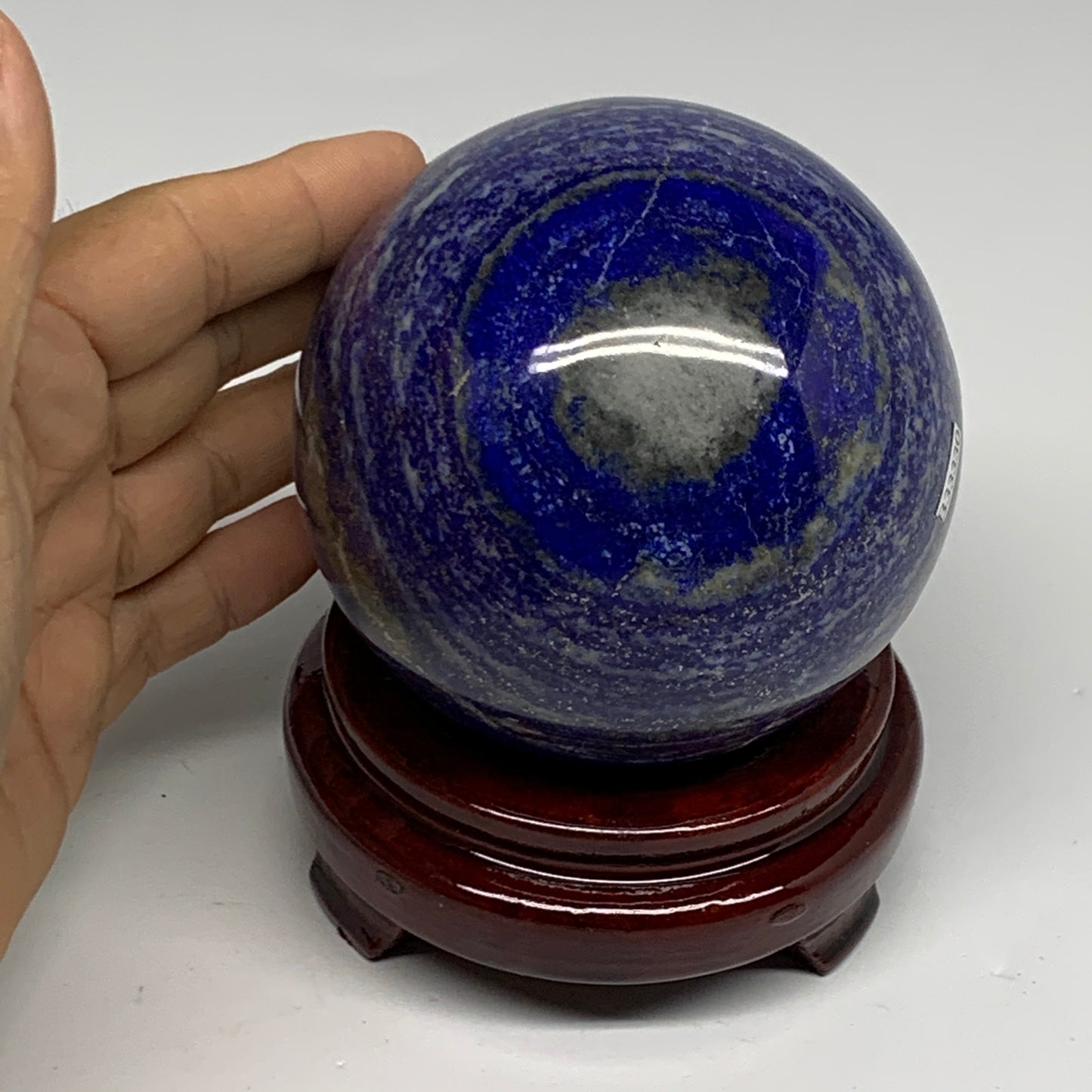 2.55 lbs, 3.5" (89mm), Lapis Lazuli Sphere Ball Gemstone @Afghanistan, B33330