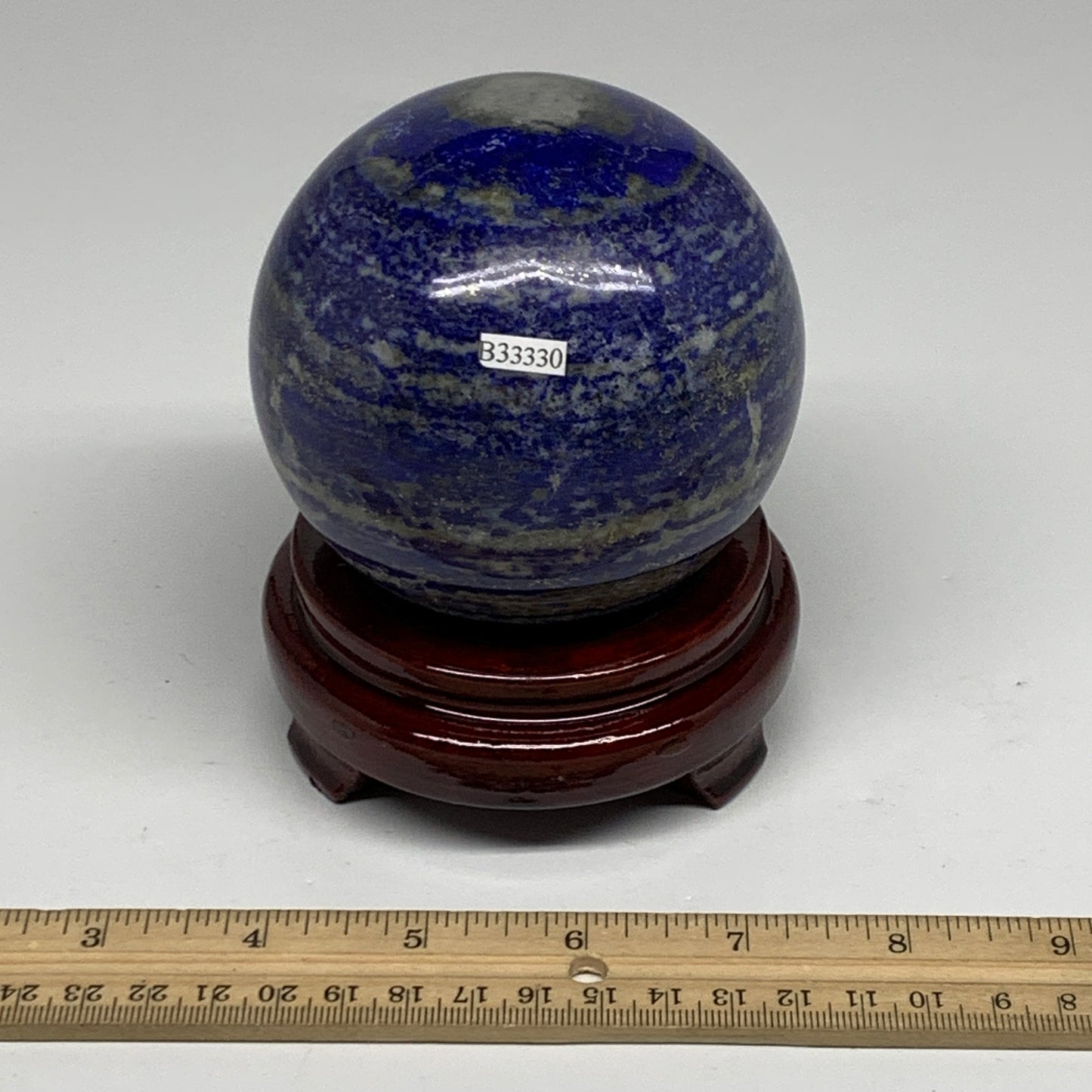 2.55 lbs, 3.5" (89mm), Lapis Lazuli Sphere Ball Gemstone @Afghanistan, B33330