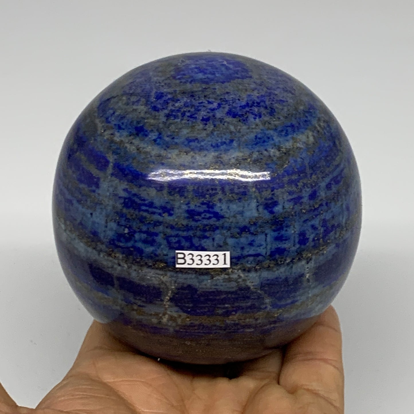 2.09 lbs, 3.2" (82mm), Lapis Lazuli Sphere Ball Gemstone @Afghanistan, B33331