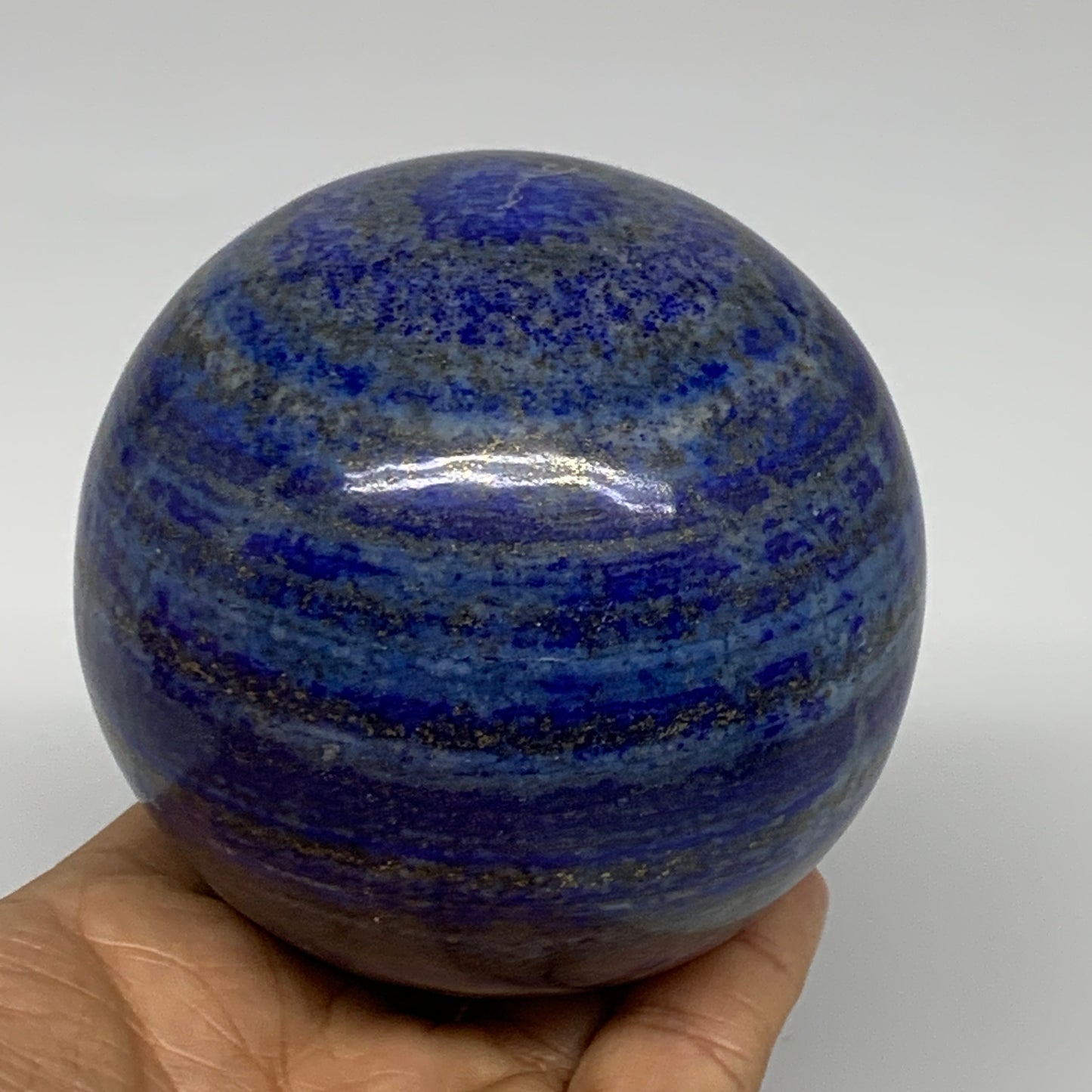 2.09 lbs, 3.2" (82mm), Lapis Lazuli Sphere Ball Gemstone @Afghanistan, B33331