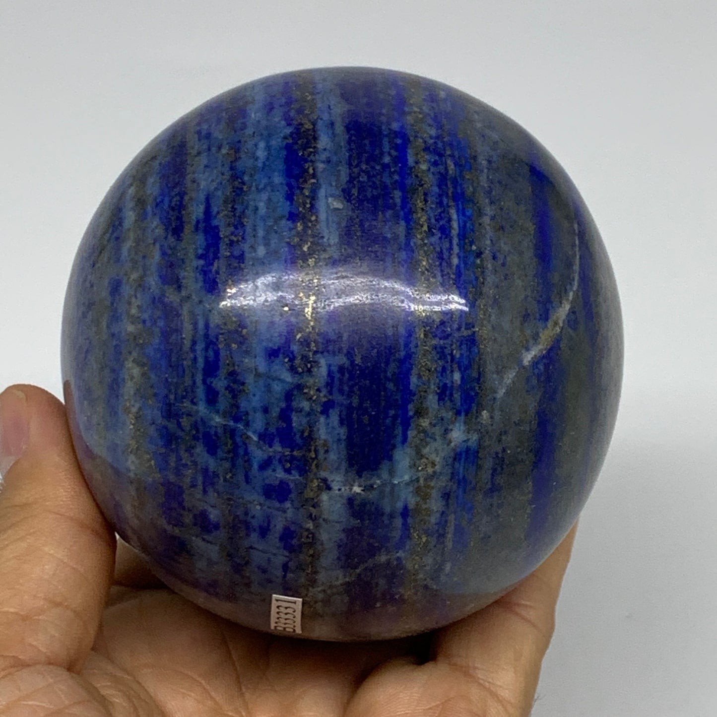 2.09 lbs, 3.2" (82mm), Lapis Lazuli Sphere Ball Gemstone @Afghanistan, B33331