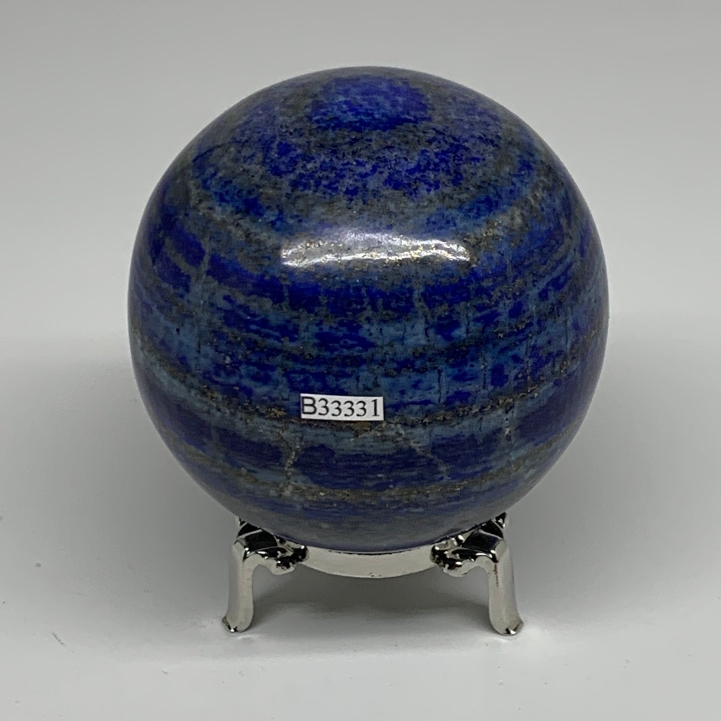 2.09 lbs, 3.2" (82mm), Lapis Lazuli Sphere Ball Gemstone @Afghanistan, B33331