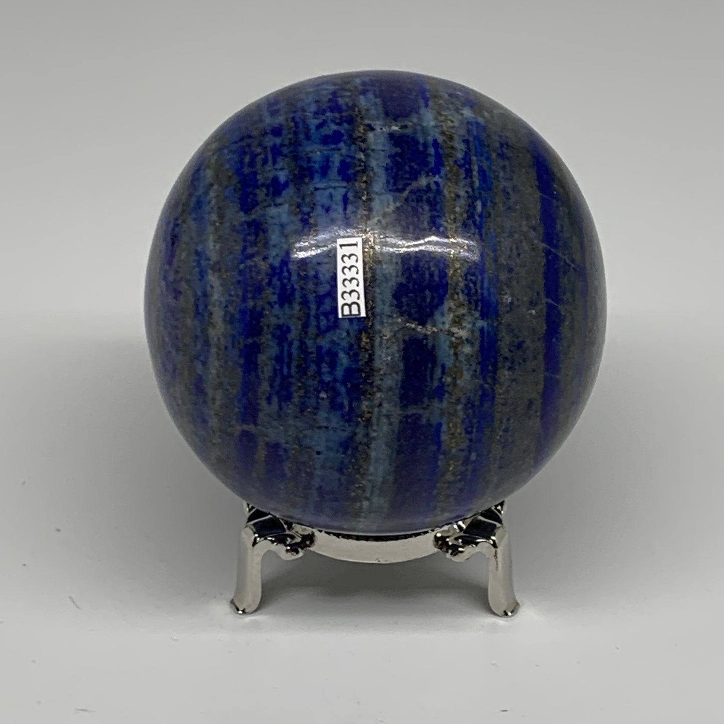 2.09 lbs, 3.2" (82mm), Lapis Lazuli Sphere Ball Gemstone @Afghanistan, B33331