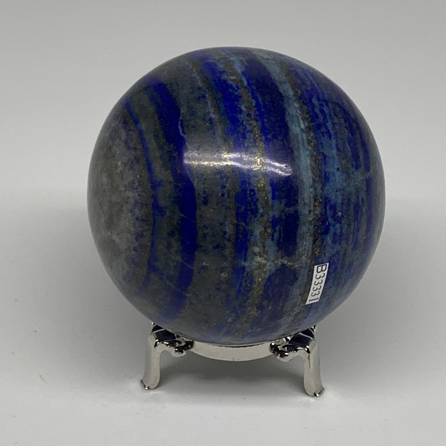 2.09 lbs, 3.2" (82mm), Lapis Lazuli Sphere Ball Gemstone @Afghanistan, B33331