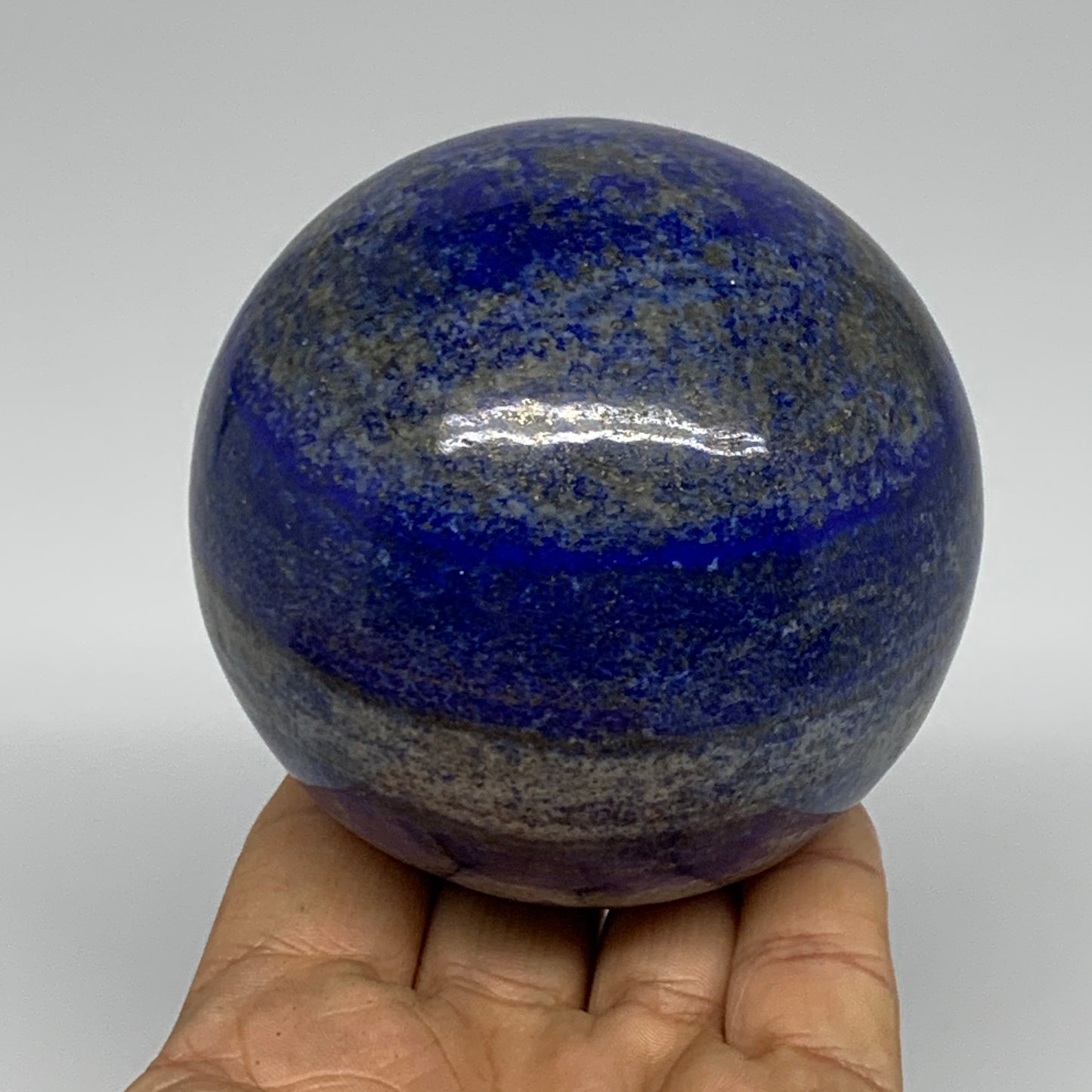 1.77 lbs, 3.1" (79mm), Lapis Lazuli Sphere Ball Gemstone @Afghanistan, B33332