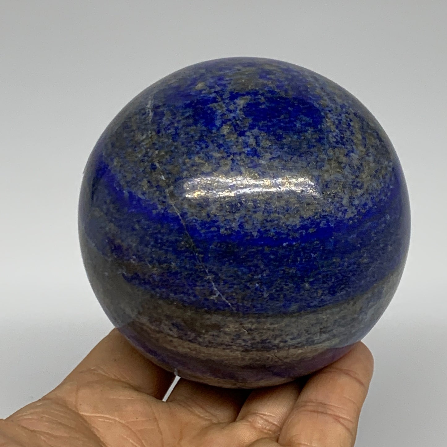 1.77 lbs, 3.1" (79mm), Lapis Lazuli Sphere Ball Gemstone @Afghanistan, B33332