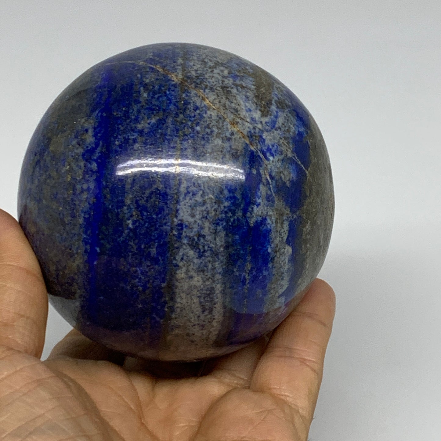 1.77 lbs, 3.1" (79mm), Lapis Lazuli Sphere Ball Gemstone @Afghanistan, B33332