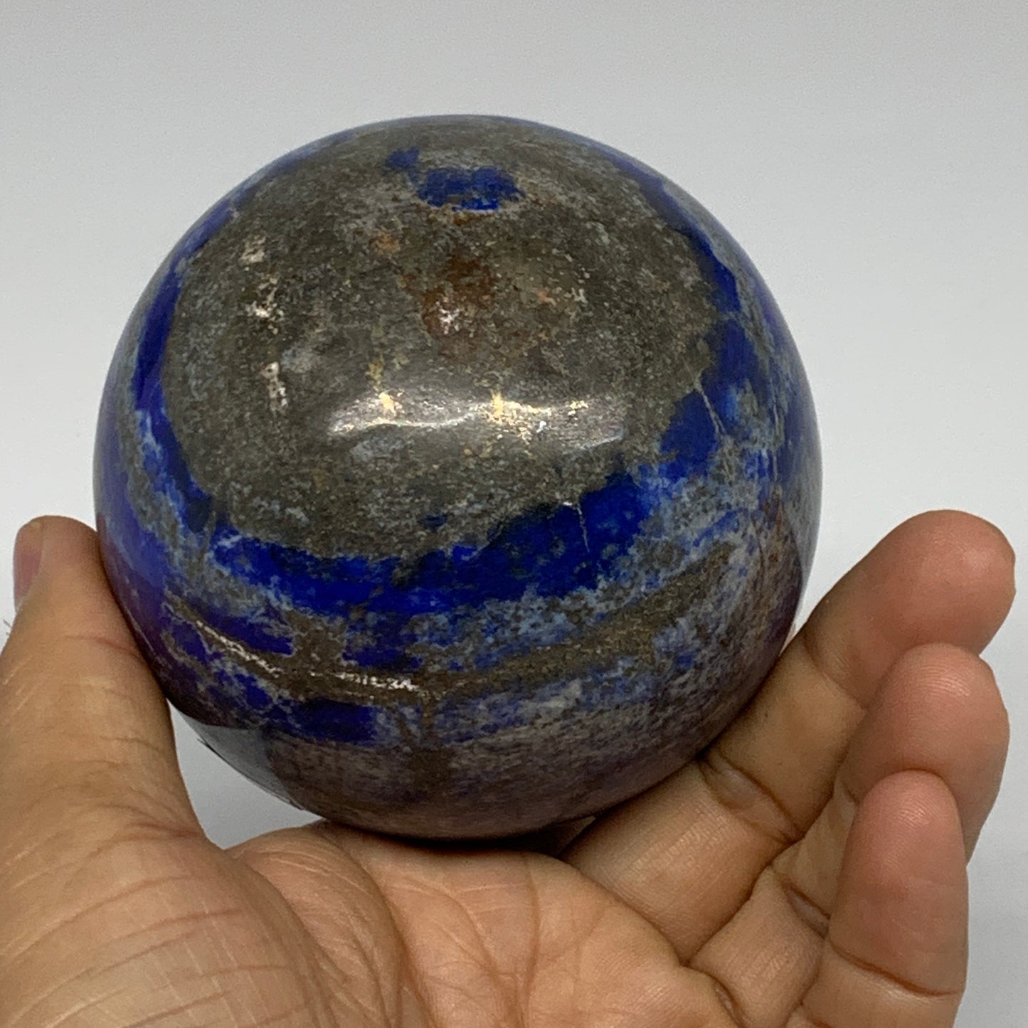 1.77 lbs, 3.1" (79mm), Lapis Lazuli Sphere Ball Gemstone @Afghanistan, B33332