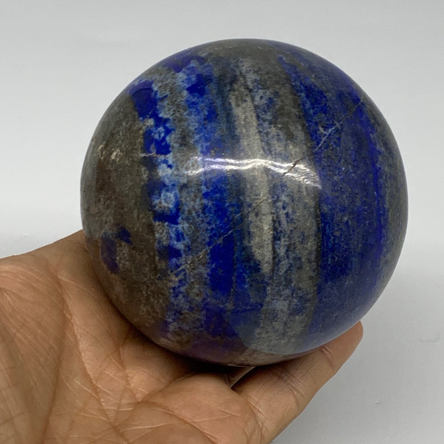 1.77 lbs, 3.1" (79mm), Lapis Lazuli Sphere Ball Gemstone @Afghanistan, B33332