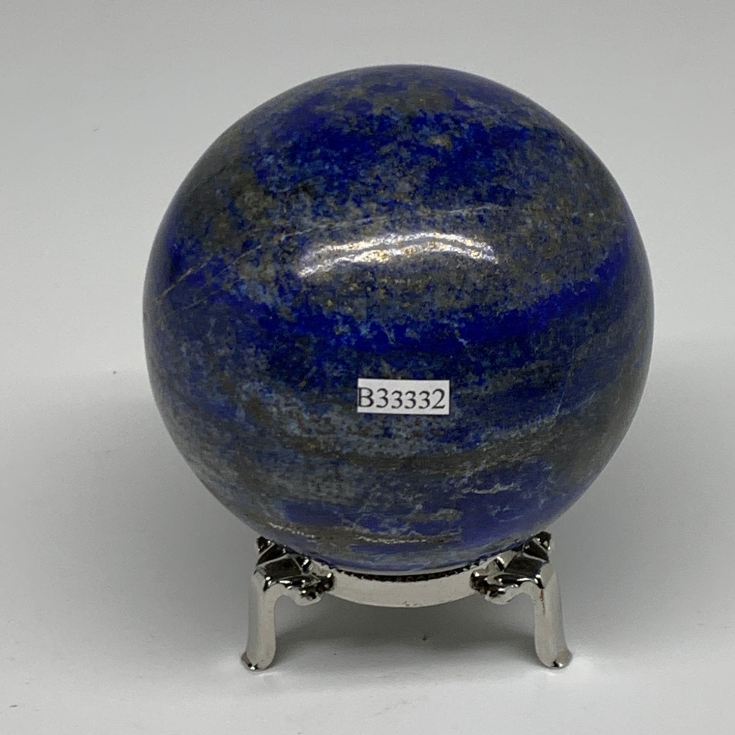 1.77 lbs, 3.1" (79mm), Lapis Lazuli Sphere Ball Gemstone @Afghanistan, B33332