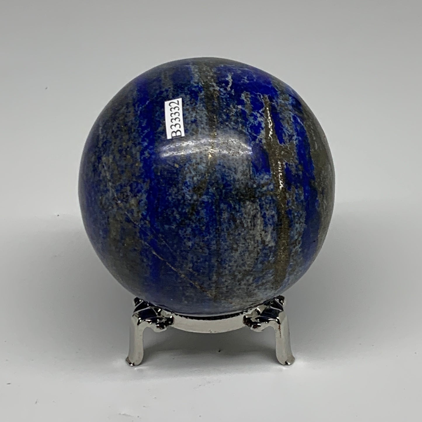 1.77 lbs, 3.1" (79mm), Lapis Lazuli Sphere Ball Gemstone @Afghanistan, B33332