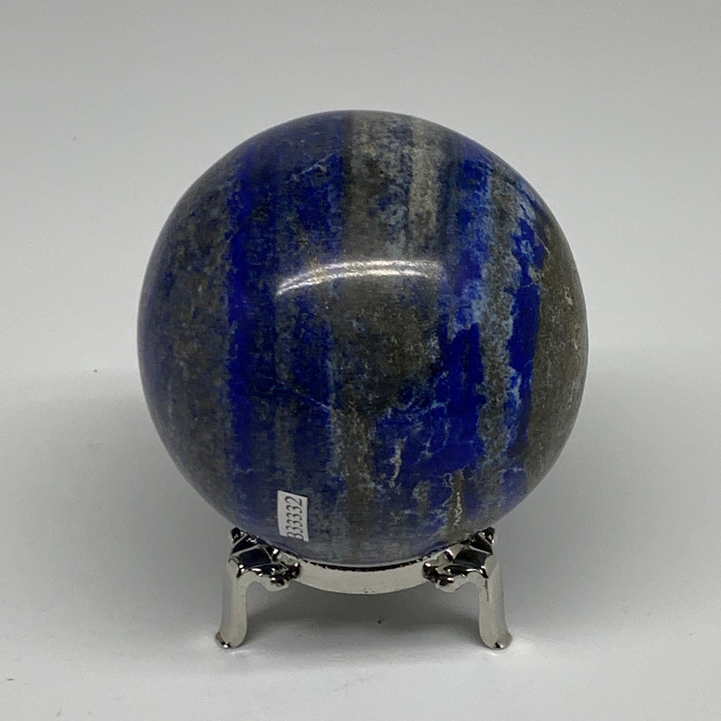 1.77 lbs, 3.1" (79mm), Lapis Lazuli Sphere Ball Gemstone @Afghanistan, B33332