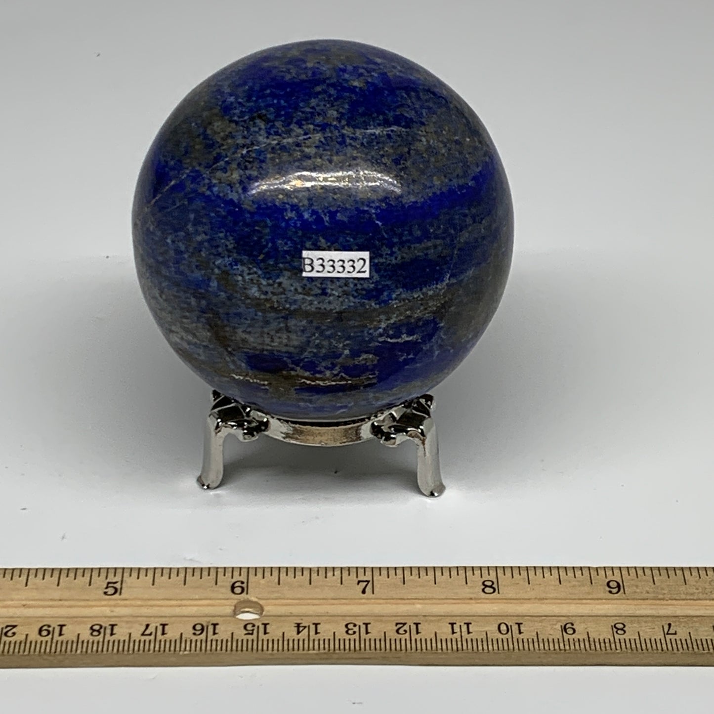 1.77 lbs, 3.1" (79mm), Lapis Lazuli Sphere Ball Gemstone @Afghanistan, B33332