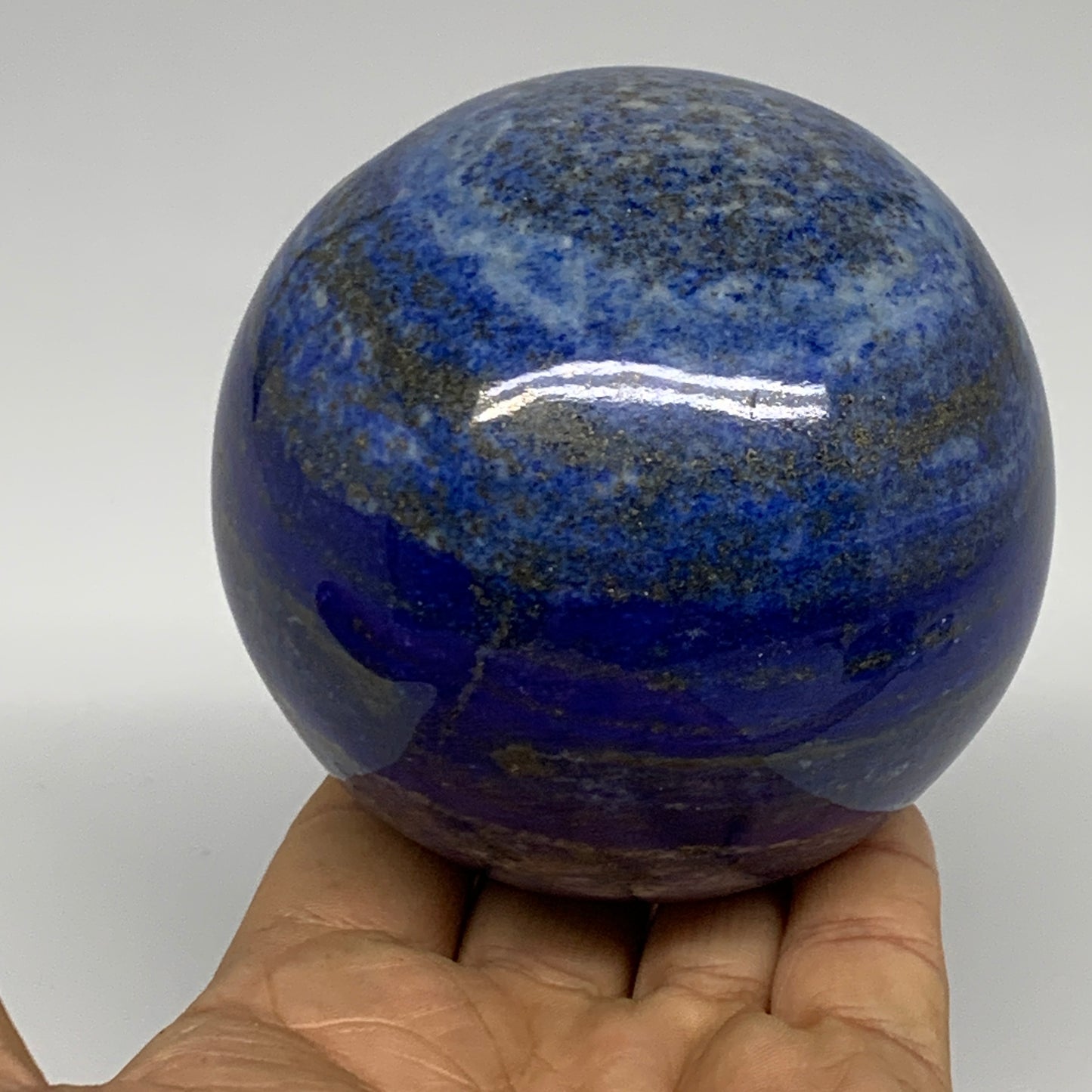 2.06 lbs, 3.3" (83mm), Lapis Lazuli Sphere Ball Gemstone @Afghanistan, B33333