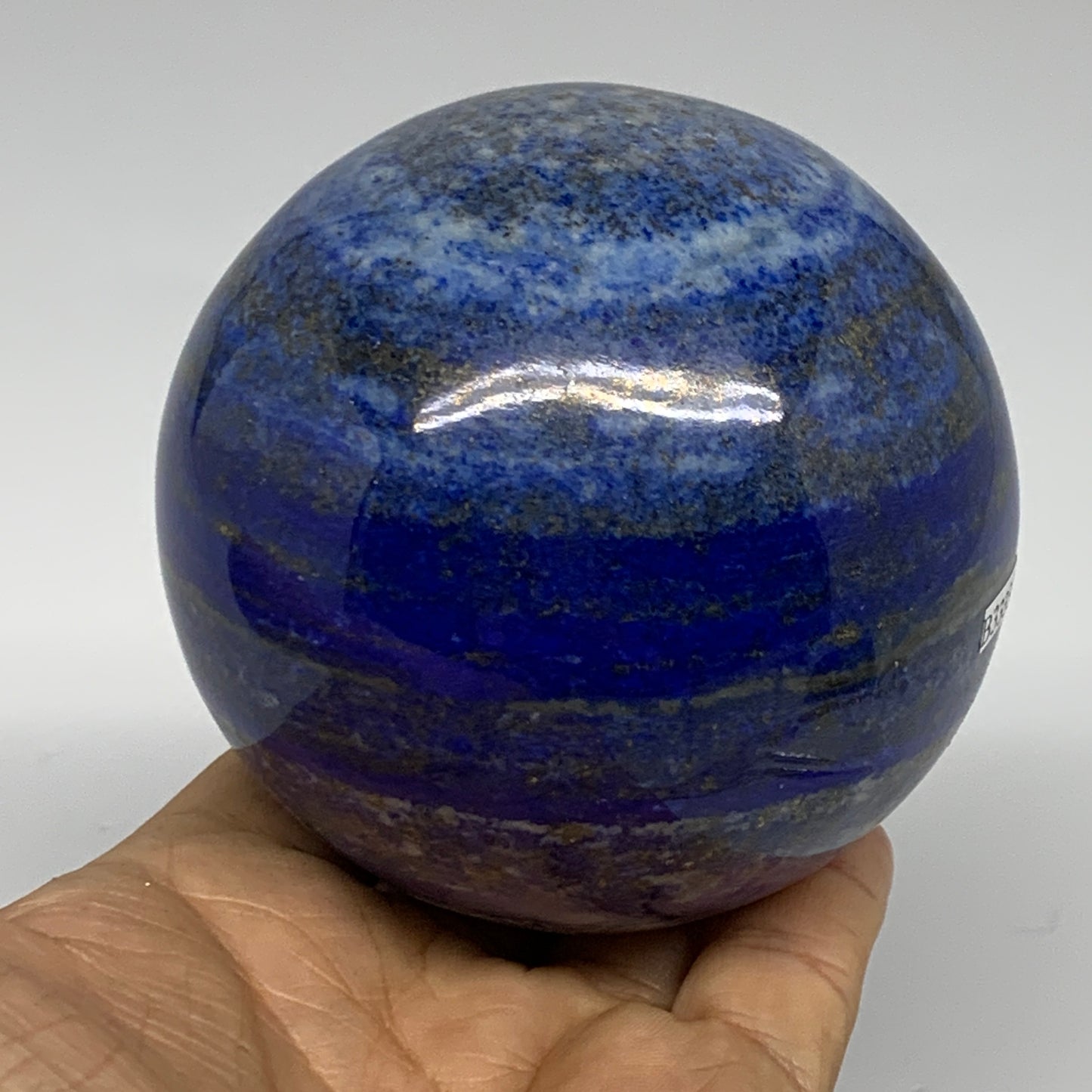 2.06 lbs, 3.3" (83mm), Lapis Lazuli Sphere Ball Gemstone @Afghanistan, B33333