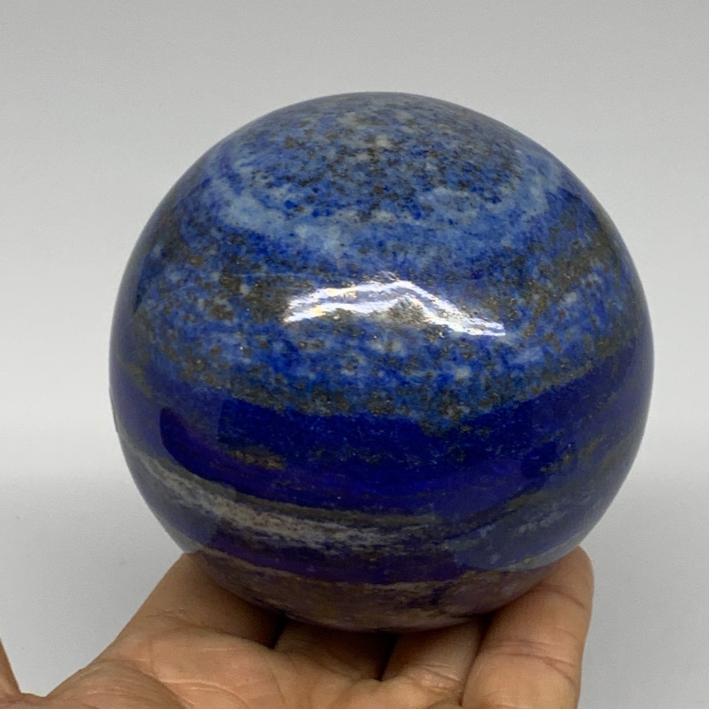 2.06 lbs, 3.3" (83mm), Lapis Lazuli Sphere Ball Gemstone @Afghanistan, B33333