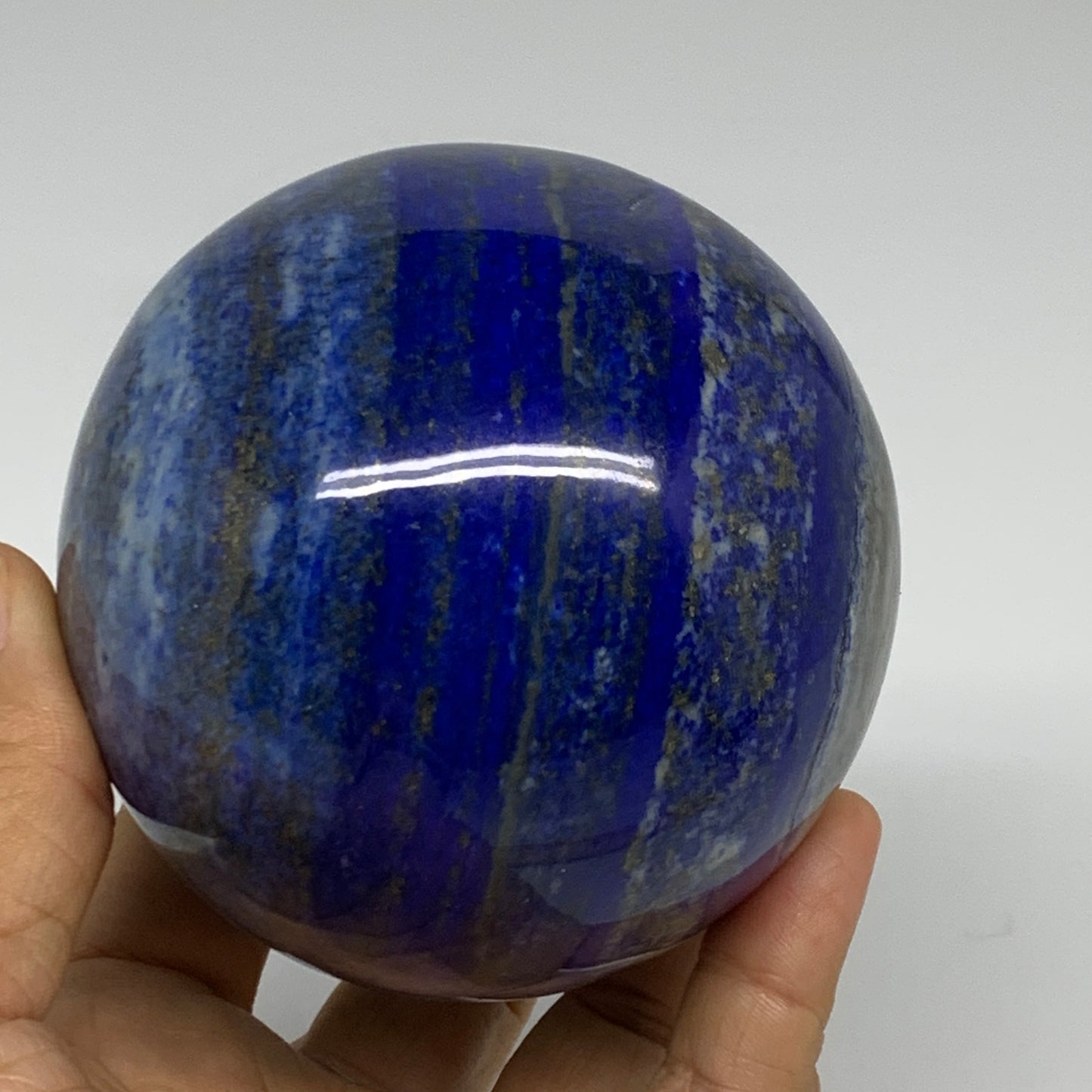 2.06 lbs, 3.3" (83mm), Lapis Lazuli Sphere Ball Gemstone @Afghanistan, B33333