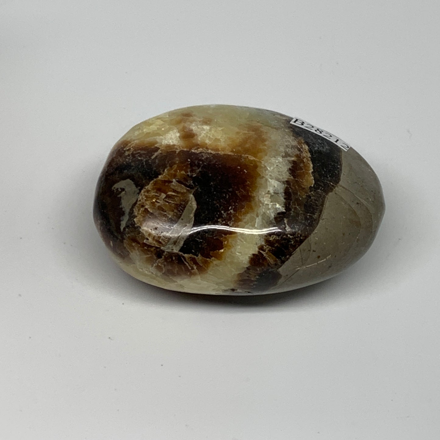 114.5g, 2.3"x1.8"x1.2", Septarian Nodule Palm-Stone Polished Reiki, B28212