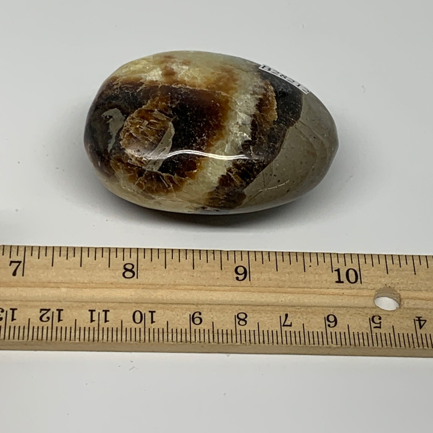 114.5g, 2.3"x1.8"x1.2", Septarian Nodule Palm-Stone Polished Reiki, B28212