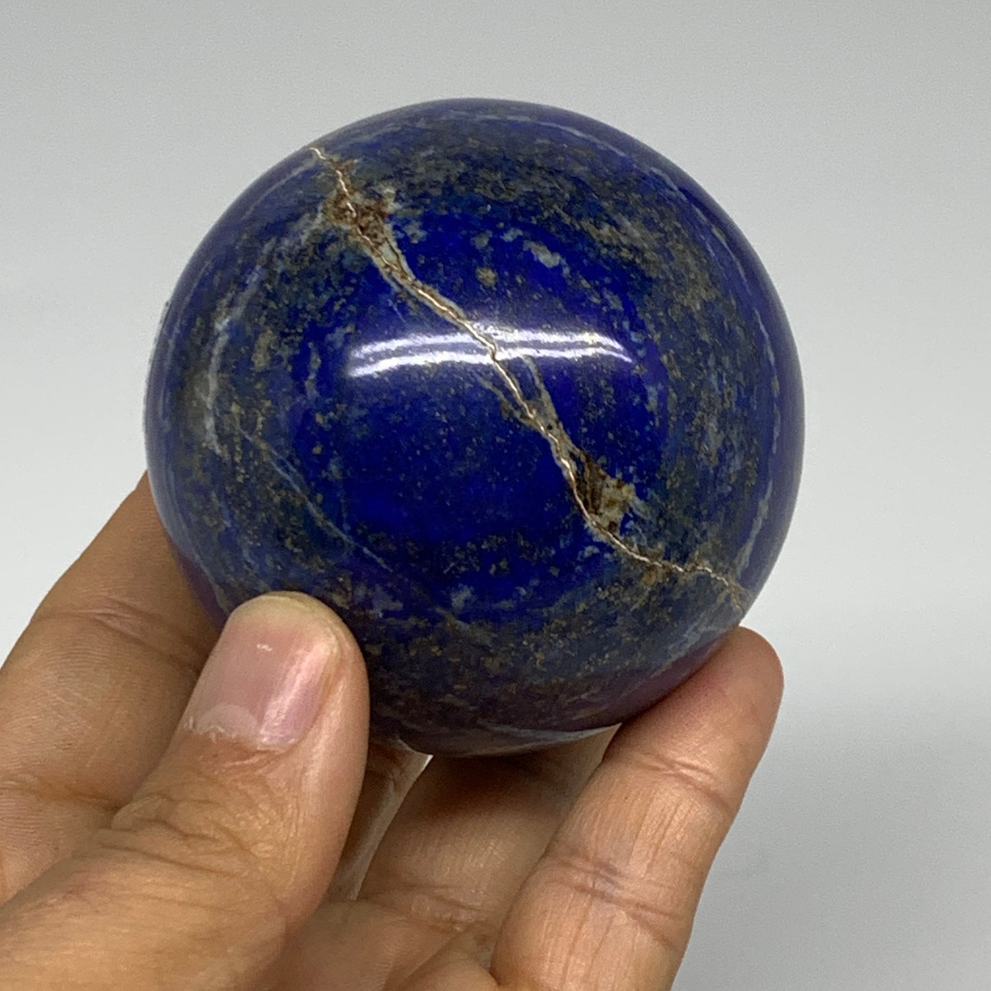 0.94 lbs, 2.5" (65mm), Lapis Lazuli Sphere Ball Gemstone @Afghanistan, B33336