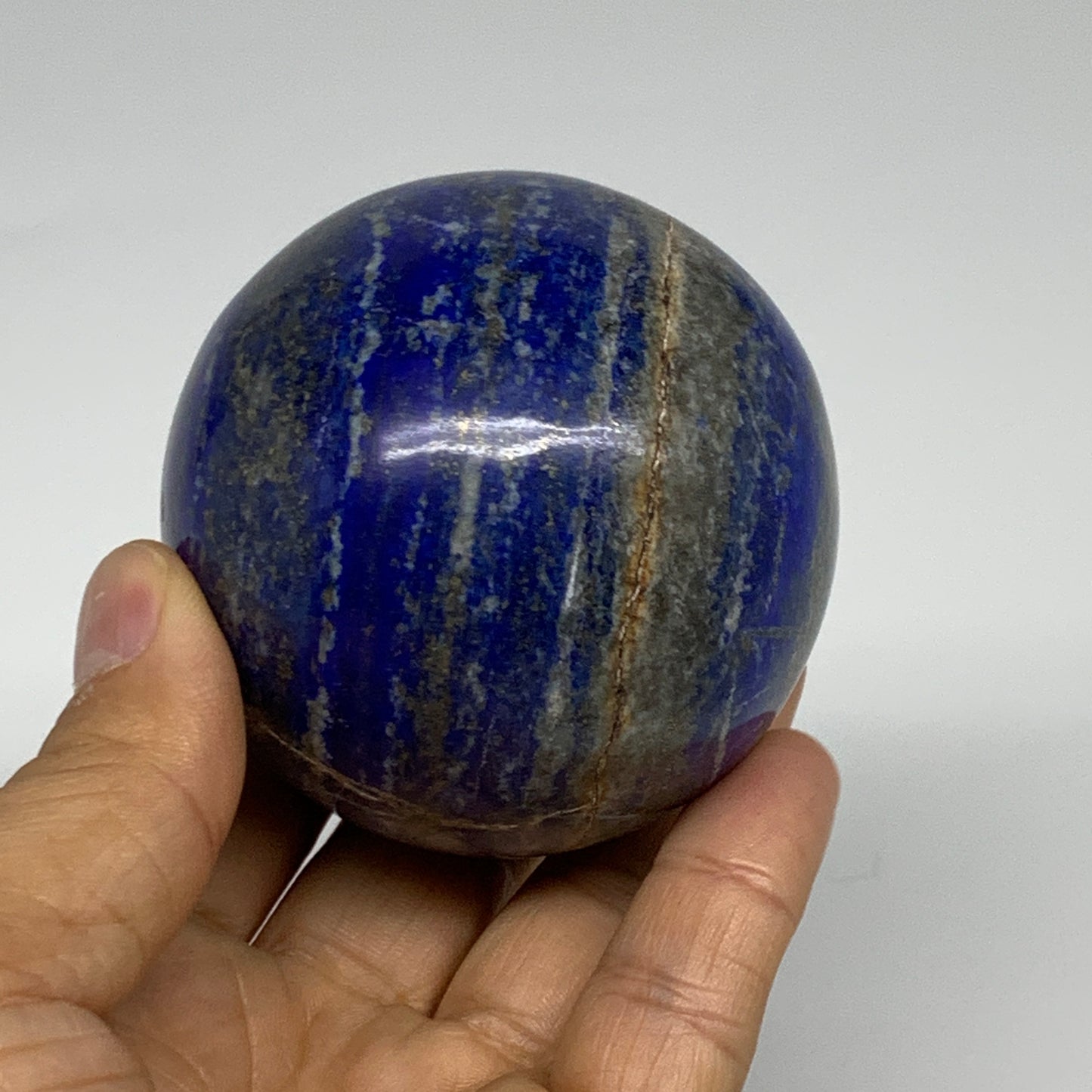 0.94 lbs, 2.5" (65mm), Lapis Lazuli Sphere Ball Gemstone @Afghanistan, B33336