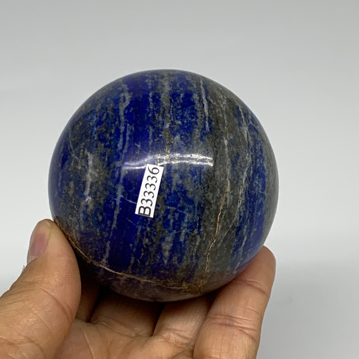 0.94 lbs, 2.5" (65mm), Lapis Lazuli Sphere Ball Gemstone @Afghanistan, B33336